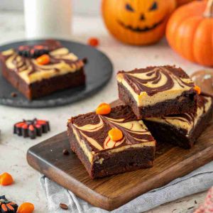 Recette Halloween Swirl Cream Cheese Brownies – Spooky & Delicious Treats