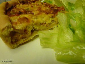 Recette Quiche aux poireaux et lardons