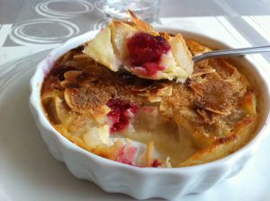 Recette Clafoutis aux poires et framboises