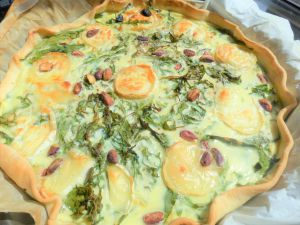Recette Quiche chèvre, roquette et pousses d’épinards