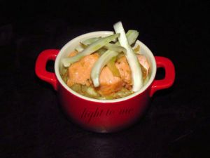 Recette Cassolette de saumon au fenouil et raifort
