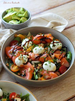 Recette Salade d’avocat & truite fumée