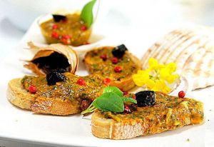 Recette Pain grillé pesto basilic tomates ail huile d'olive