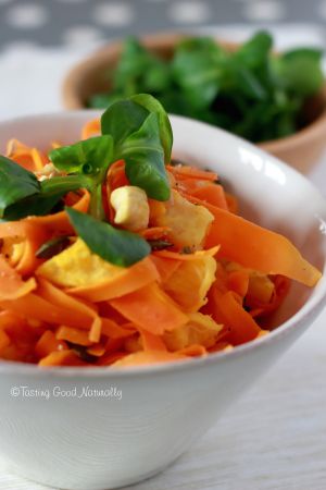 Recette Carottes à l’orange, noix de cajou et graines de courges #vegan