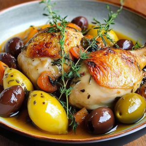 Recette Poulet Citron Olives : Recette Facile et Savoureuse