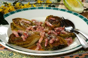 Recette Poêlée de sucrines aux lardons fumés