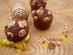 Recette Muffins tout chocolat et chamallow