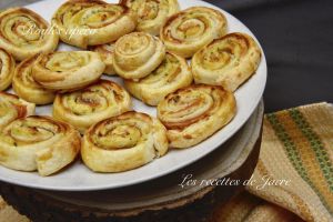 Recette Feuilletés roulés au saumon