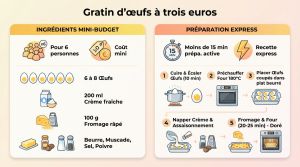 Recette Gratin oeufs durs : le plat familial à 3€