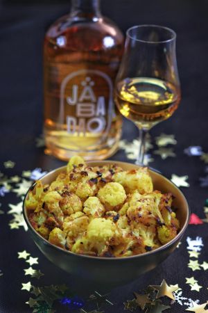 Recette Pop corn de chou fleur sucré/salé #RhumAvent avec Jabadao Pomme Cannelle