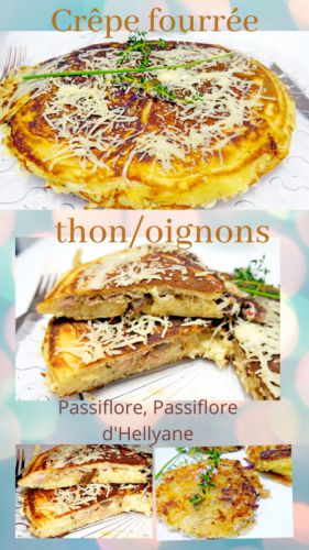 Recette Crêpe fourrée thon / oignons balsamique