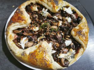 Recette Tarte aux Champignons bruns, Chanterelles et Coppa