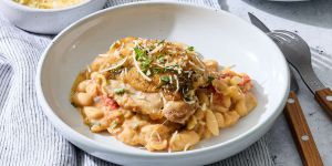 Recette Creamy Tomato Chicken and White Beans