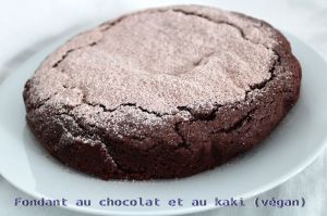 Recette Fondant au rhum, au kaki et au chocolat - vegan