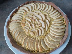 Recette Tarte cacaotée au mascarpone et pommes