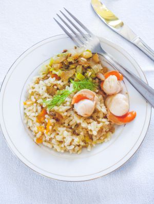 Recette Risotto de Saint Jacques