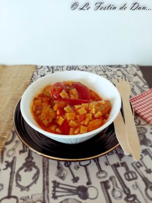 Recette Casserole de Crozets aux Poivrons et Chipolatas