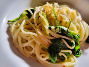 Recette Pâtes aux oignons verts