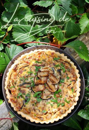 Recette Quiche aux cèpes & lardons
