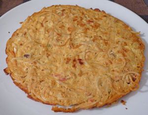 Recette Frittata de pâtes (avec les restes de pâtes sauce bolognaise)