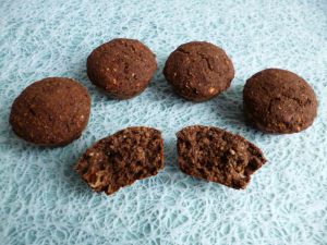 Recette Muffins végans hyperprotéinés chicorée cacao coco sarrasin avoine (diététiques, sans gluten ni oeuf ni beurre, riches en fibres)