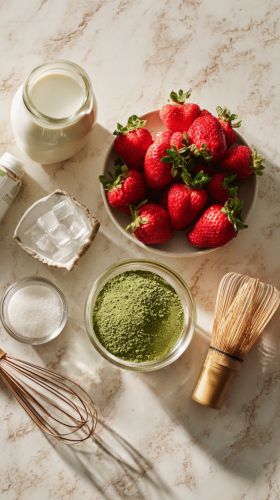 Recette Strawberry Matcha Latte Recipe: Easy Café Drink