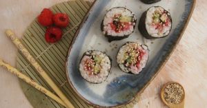 Recette Makis concombre framboise