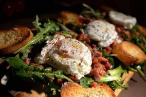 Recette Salade De Dent-De Lion Aux Lardons Croûtons Et Œuf Poché