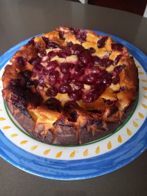 Recette Gâteau au Fromage Blanc et prunes rouges