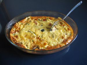 Recette Clafoutis au thon, tomates cerises et fromage frais