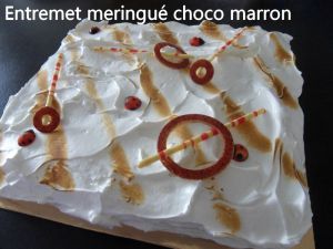 Recette Entremet meringue choco marron