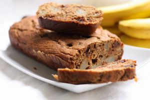 Recette Banana bread, poire & chocolat [vegan]