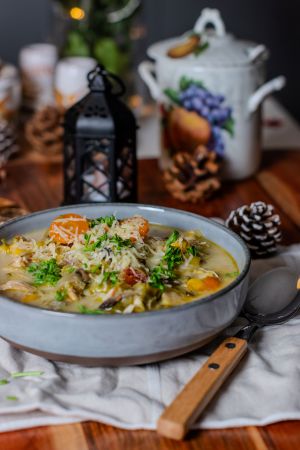 Recette Soupe de poulet aux légumes d’hiver