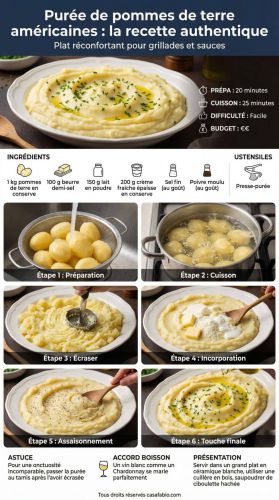 Recette Purée de pommes de terre américaines : la recette authentique
