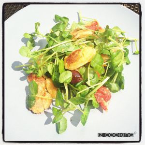 Recette Salade de cresson aux gnocchis de mascarpone