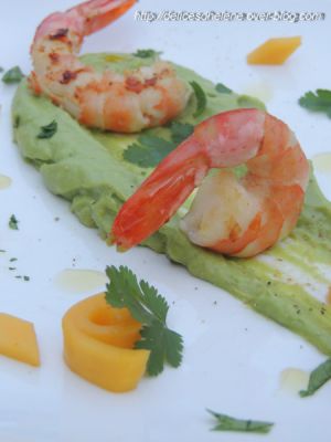 Recette Salade de crevettes a la mangue et a l'avocat