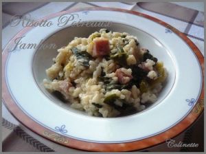 Recette Risotto aux poireaux et jambon