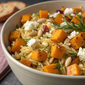 Recette Butternut Squash Orzo Salad with Feta