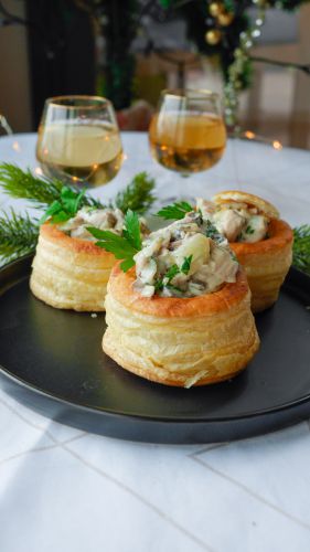 Recette Vol au vent poulet et champignons