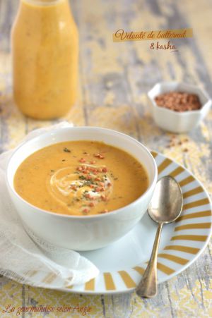 Recette Velouté de butternut & kasha (sarrasin grillé) #vegan