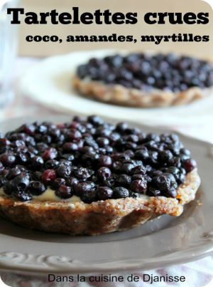 Recette Tartelettes crues aux myrtilles, amandes et coco – #Vegan {avec et sans Thermomix}