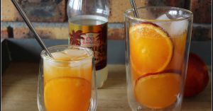 Recette Autour d'un ingrédient , Spritz sans alcool à l'orange sanguine