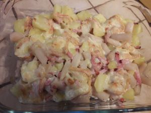 Recette Gratin de pommes de terre, salsifis et maroilles