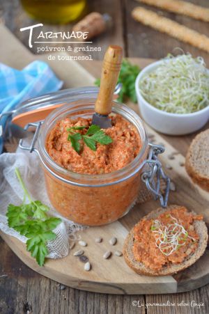 Recette Tartinade de poivron aux graines de tournesol #vegan #sans gluten