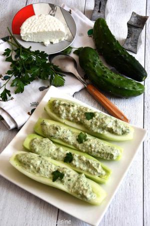 Recette Concombres farcis aux sardines