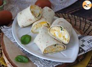 Recette Wrap moelleux et super protéiné aux œufs et à la feta