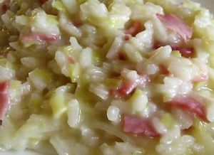 Recette Risotto aux poireaux et lardons