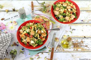 Recette Salade de Fusilli, Saumon, Bleu and Co