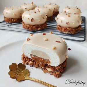 Recette Entremets individuels Vanille Noisette Cappuccino