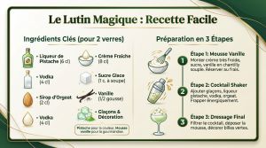 Recette Cocktail lutin magique : la recette pistache et vanille